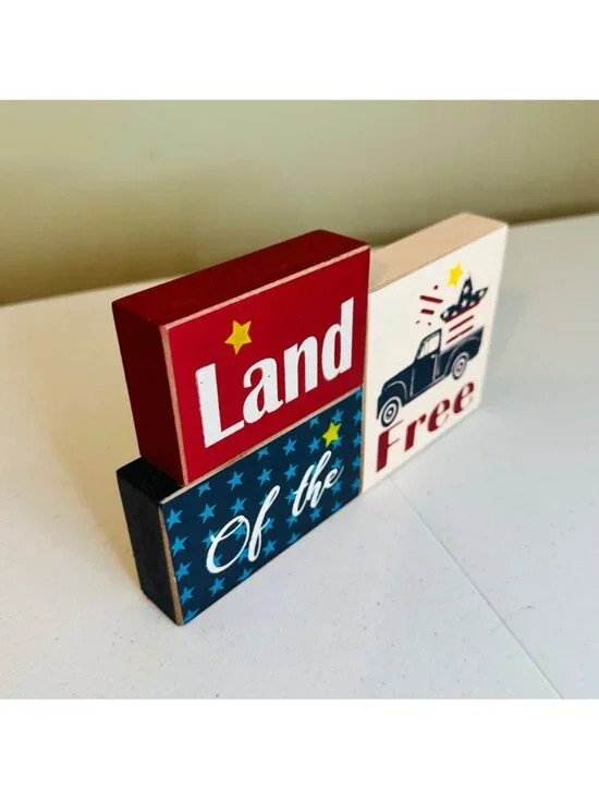 Land of the Free Patriotic decor Fourth of July Independence Day decoration USA - Picture 7 of 8